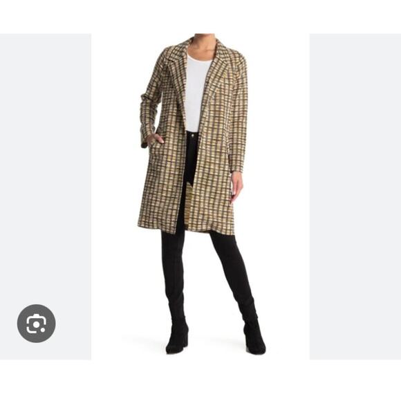 melloday knotch lapel long knit jacket size Medium - Picture 1 of 8